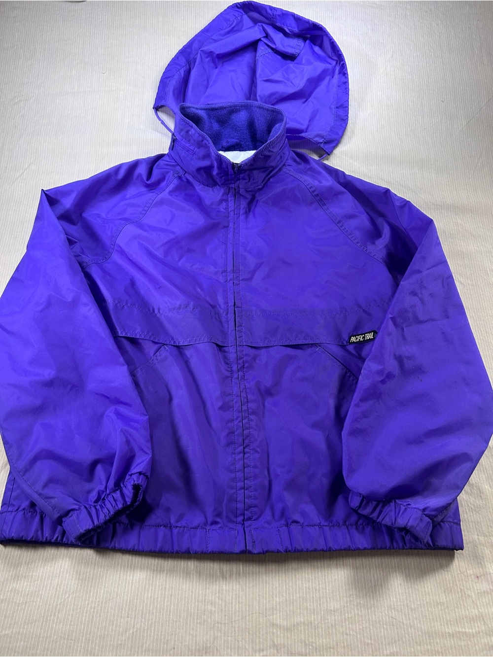 Vintage Pacific Trail Purple Hooded Windbreaker